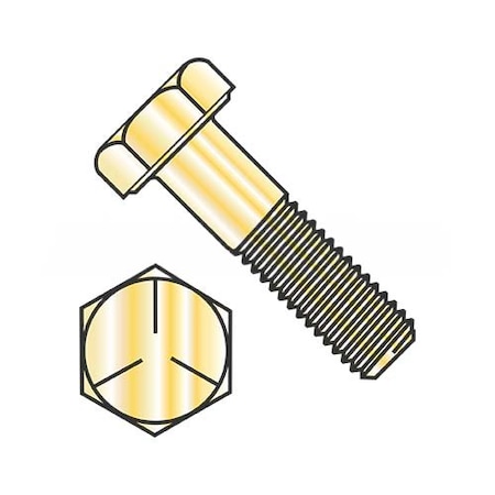 Usa Industrials Grade 5, 5/8"-18 Hex Head Cap Screw, Cadmium Yellow Steel, 6 in L BULK-BOLT-2921